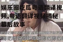 娱乐圈吃瓜粤语翻译视频,粤语翻译视频揭秘幕后故事