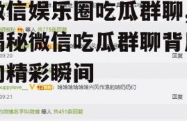微信娱乐圈吃瓜群聊,揭秘微信吃瓜群聊背后的精彩瞬间