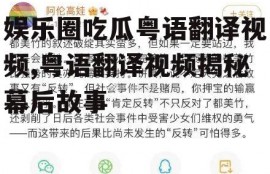 娱乐圈吃瓜粤语翻译视频,粤语翻译视频揭秘幕后故事